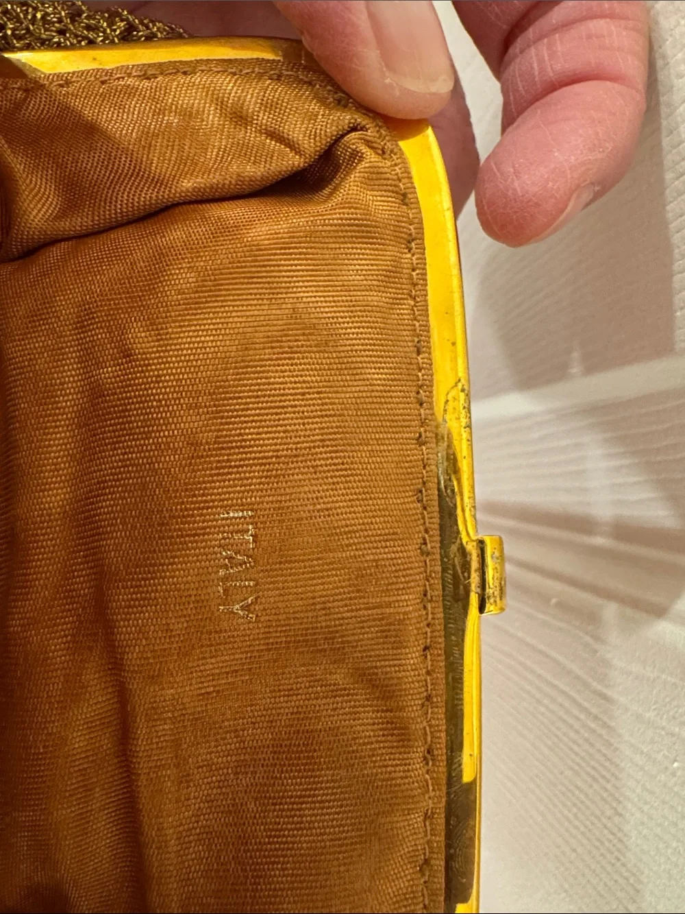 Rodo of Italy Vintage Woven Gold Evening Bag or Clutch